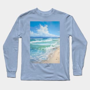 Minimalistic water color painting of ocean-2  ! Long Sleeve T-Shirt